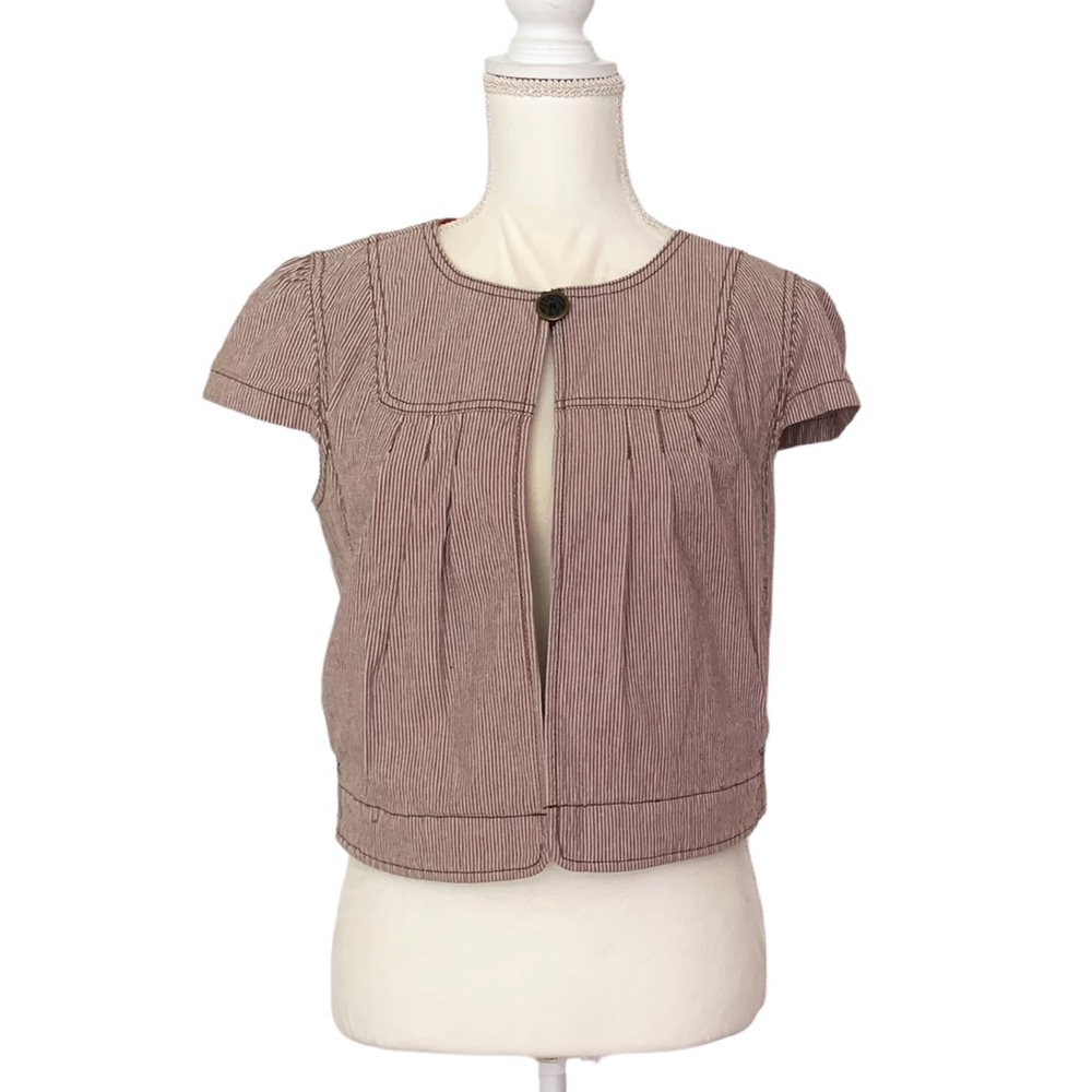 Ann Taylor Loft Crop Short Sleeve Cardigan Size Medium